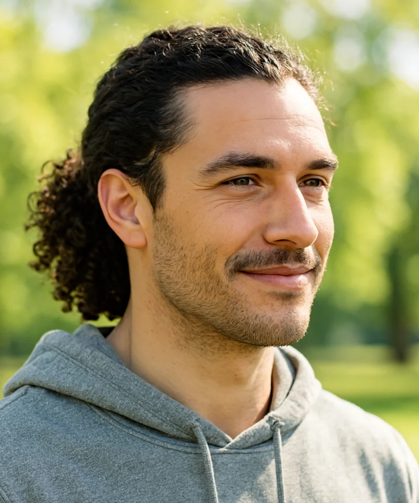 49+ Stylish Curly Hairstyles for Men 40 Curly Ponytail