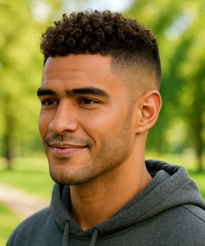 49+ Stylish Curly Hairstyles for Men 8 Curly Skin Fade