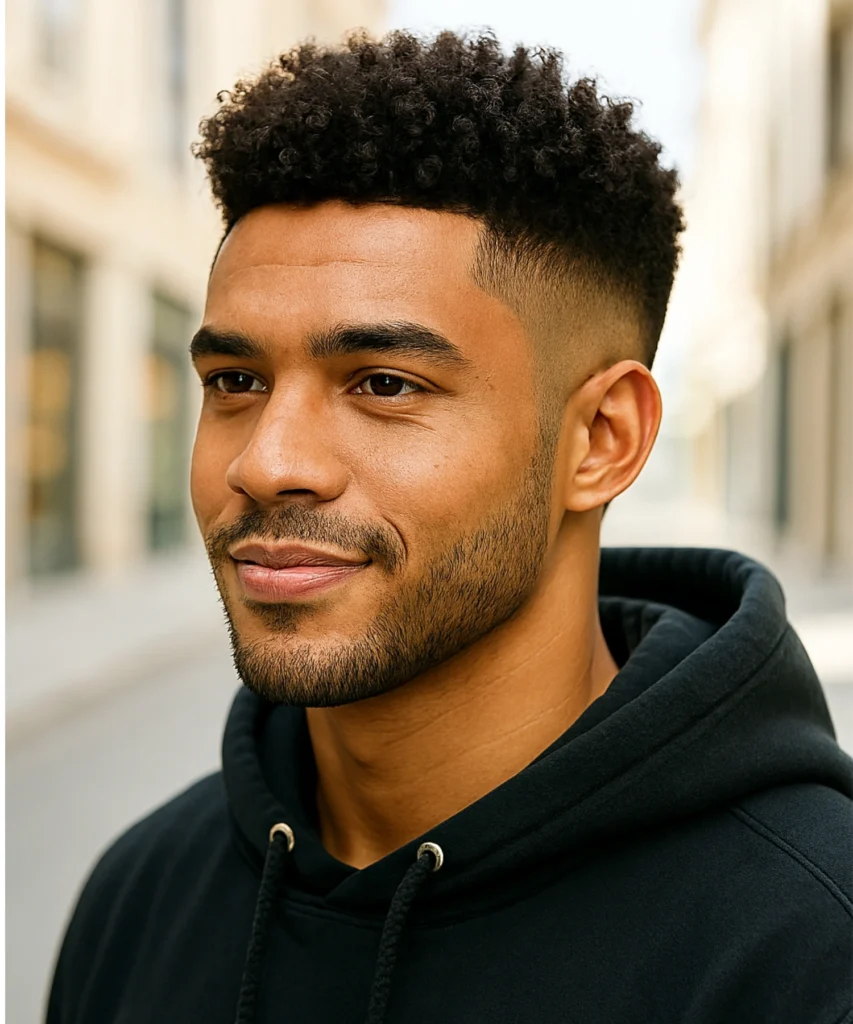 49+ Stylish Curly Hairstyles for Men 4 Curly Taper Fade