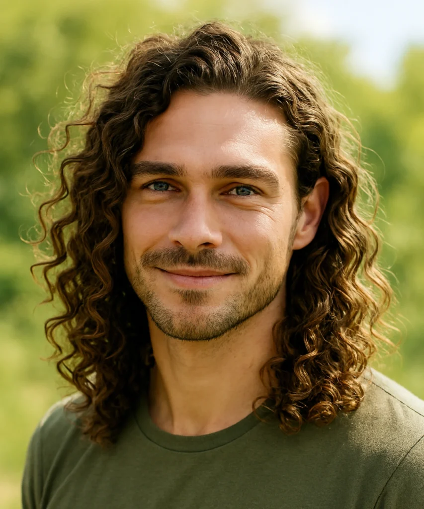 49+ Stylish Curly Hairstyles for Men 41 Long Curly Layers
