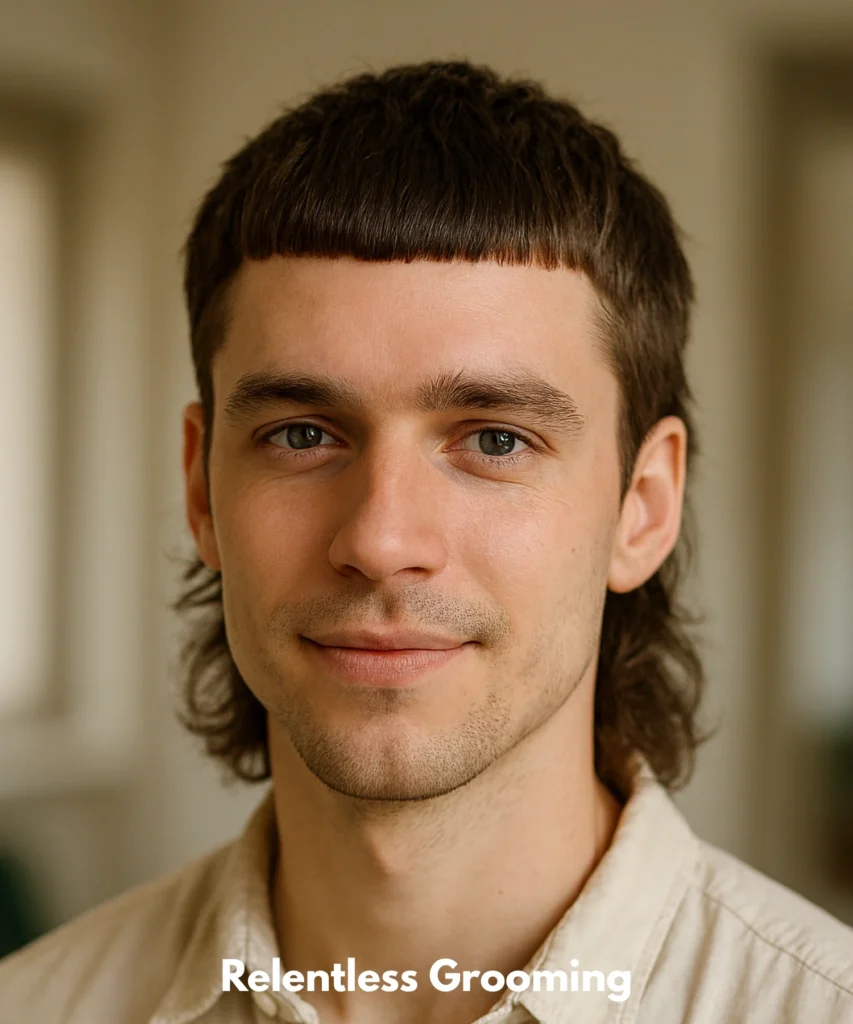 Mullet Hairstyles: Bold & Stylish Looks for Men 34 Micro-Fringe Mullet
