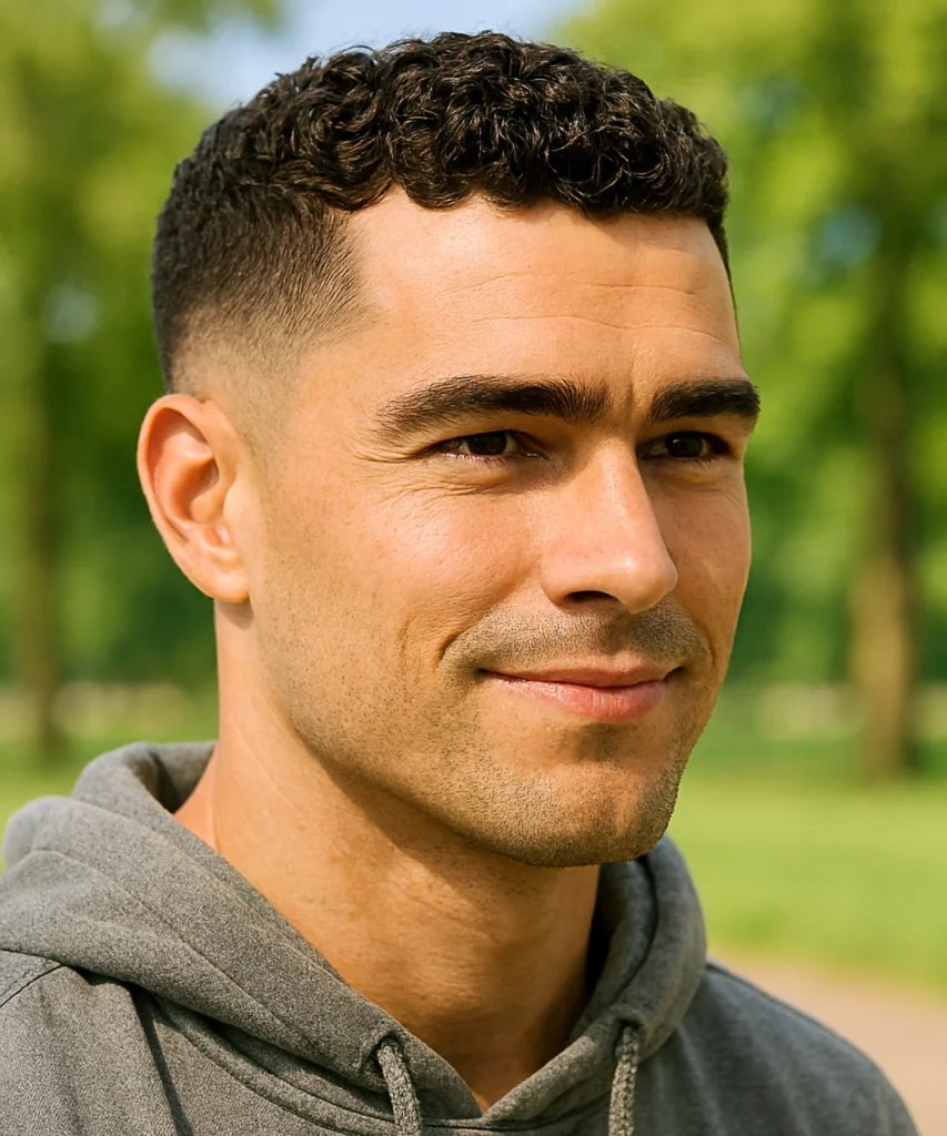 49+ Stylish Curly Hairstyles for Men 18 Military-Inspired Curly Cut