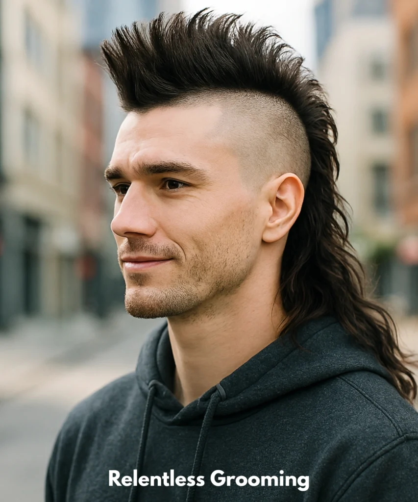 Mullet Hairstyles: Bold & Stylish Looks for Men 42 Mohawk Mullet