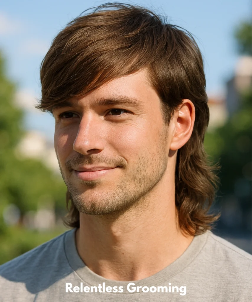 Mullet Hairstyles: Bold & Stylish Looks for Men 32 Side-Swept Fringe Mullet