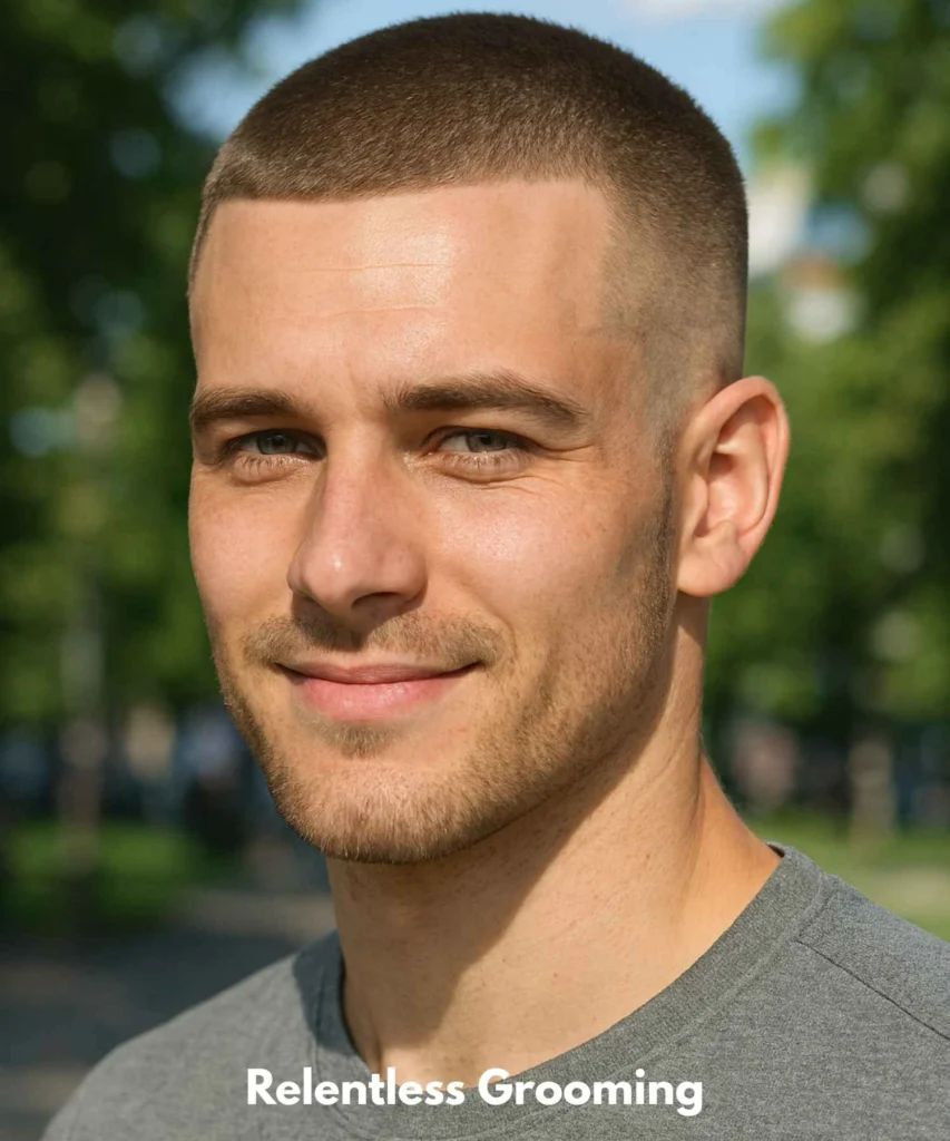 Buzz Cut Men: Sleek Haircuts for a Confident Look 16 Buzz Cut with Low Fade
