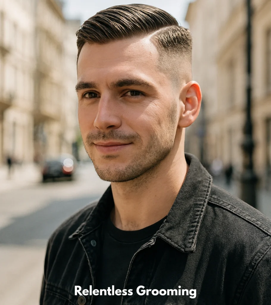 High Fade Side Part