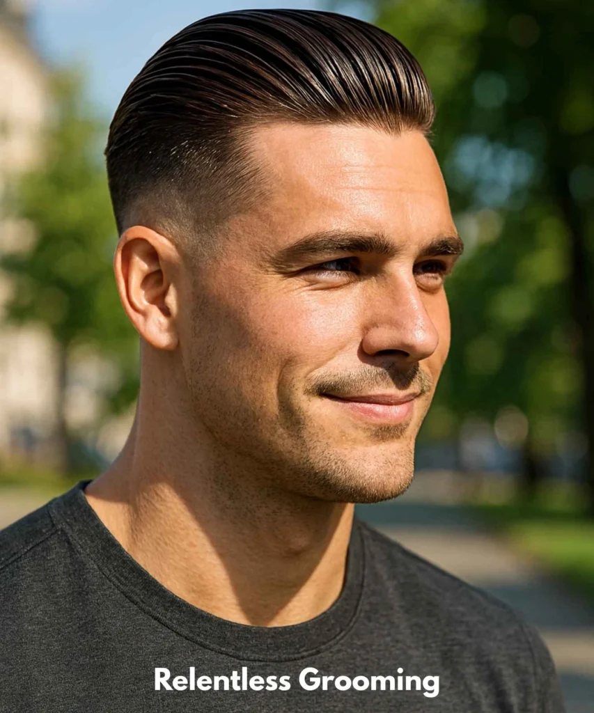 Low Fade Slick Back