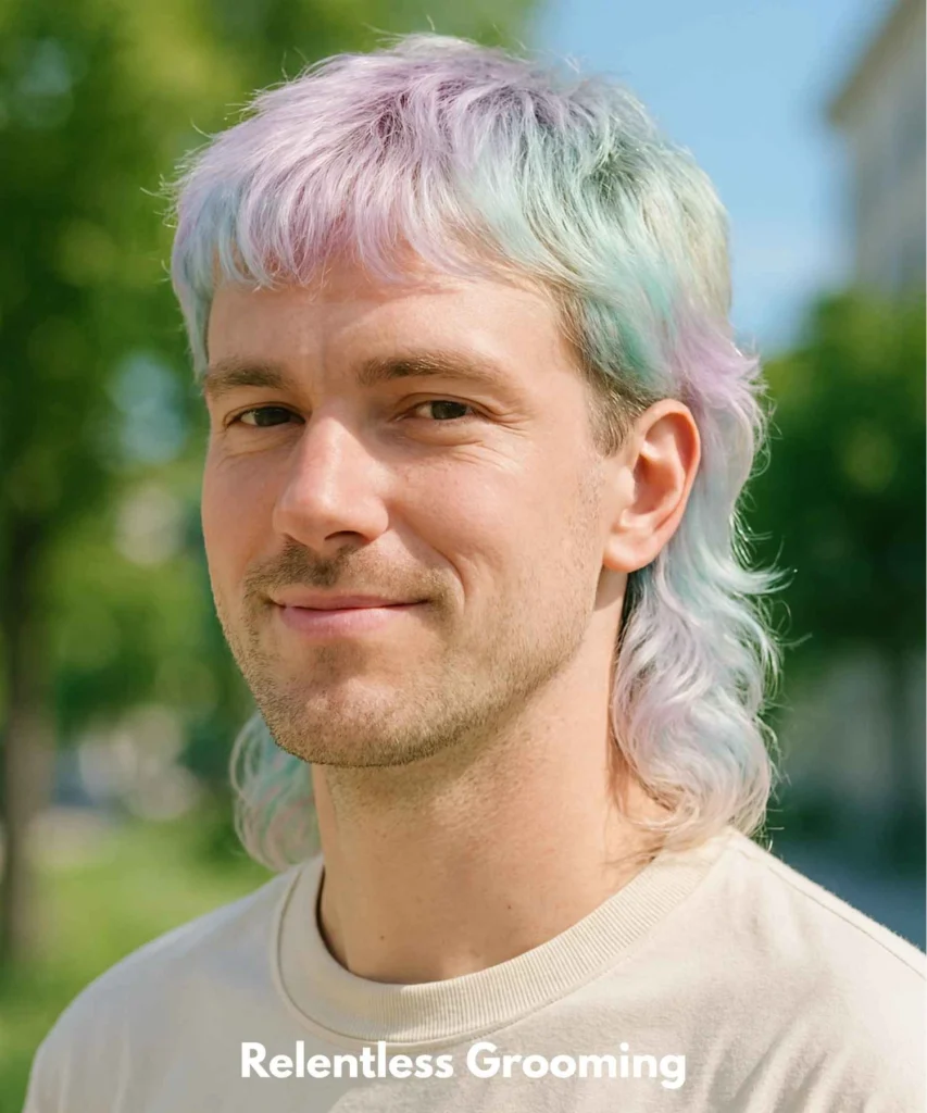 Mullet Hairstyles: Bold & Stylish Looks for Men 55 Pastel Mullet