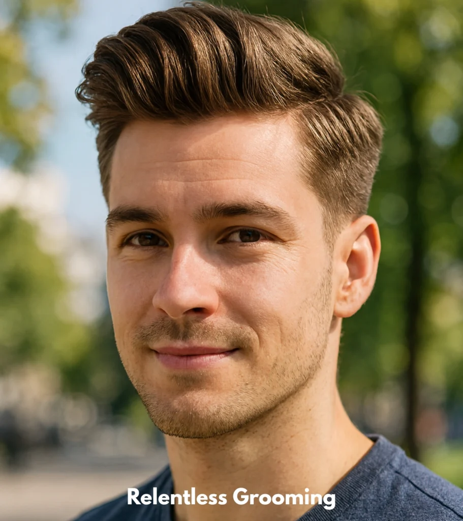 Textured Quiff Side Part
