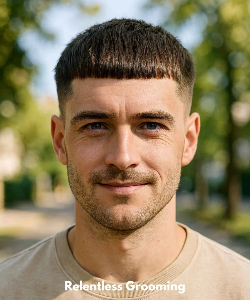 French Crop Haircut: Sleek & Modern Men's Style 19 The Blunt Fringe French Crop