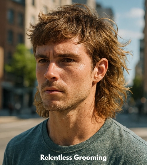 Medium Mullet with Beach Texture