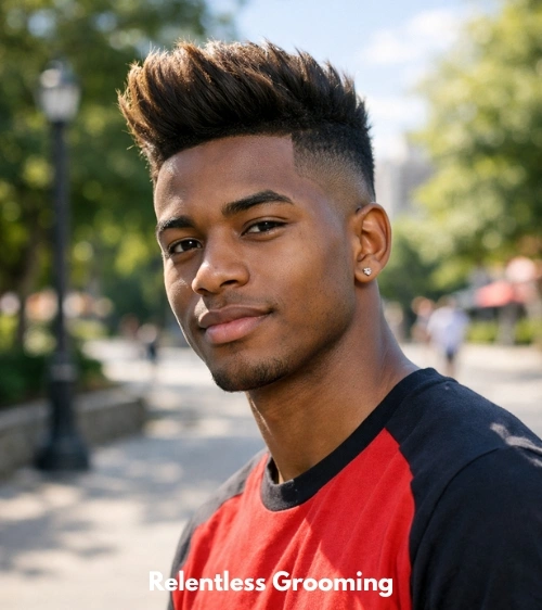 Quiff taper fade