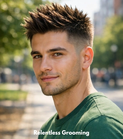 Taper Fade Spiky Hair
