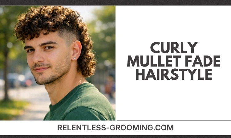 curly mullet fade