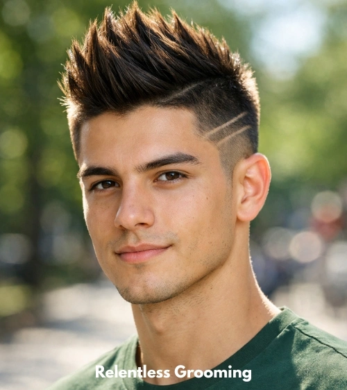 Cool Haircut Designs to Upgrade Your Style 8 Faux Hawk with Side Lines