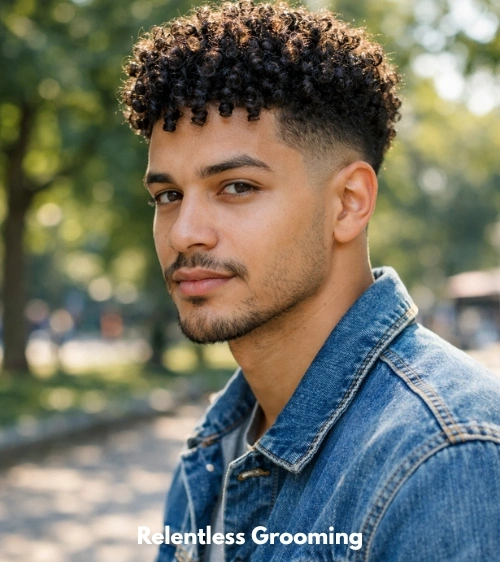 Low Fade with 3B Curls