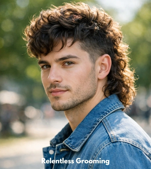 Modern Curly Mullet