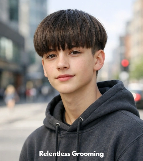 Best Bowl Cut for Boys With a Modern Twist 4 Bowl Cut with Natural Fringe