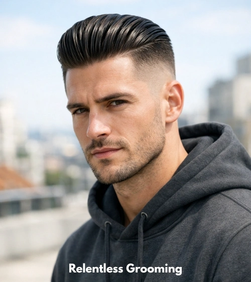 High Fade Slick Back