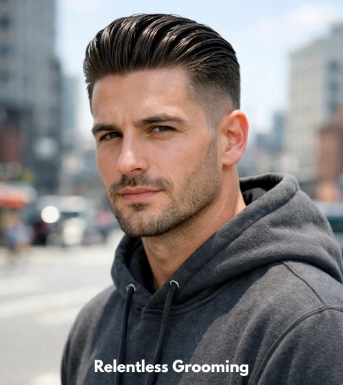 Low Fade Slick Back