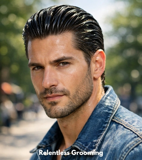 Wet Look Slick Back